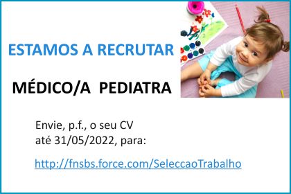 recrutamento de pediatra na fnsbs